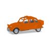 Voiture CITROEN 2 CV orange avec malle arrière